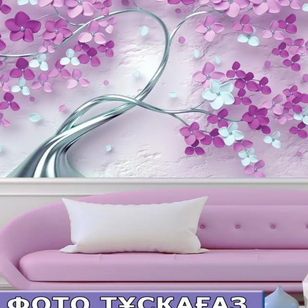 Дизайнерское 3Д дерево с цветами