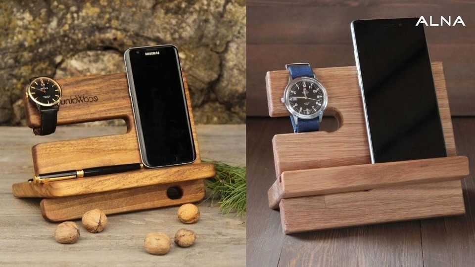 Деревянная подставка держатель для телефона и планшета WoodsTime
