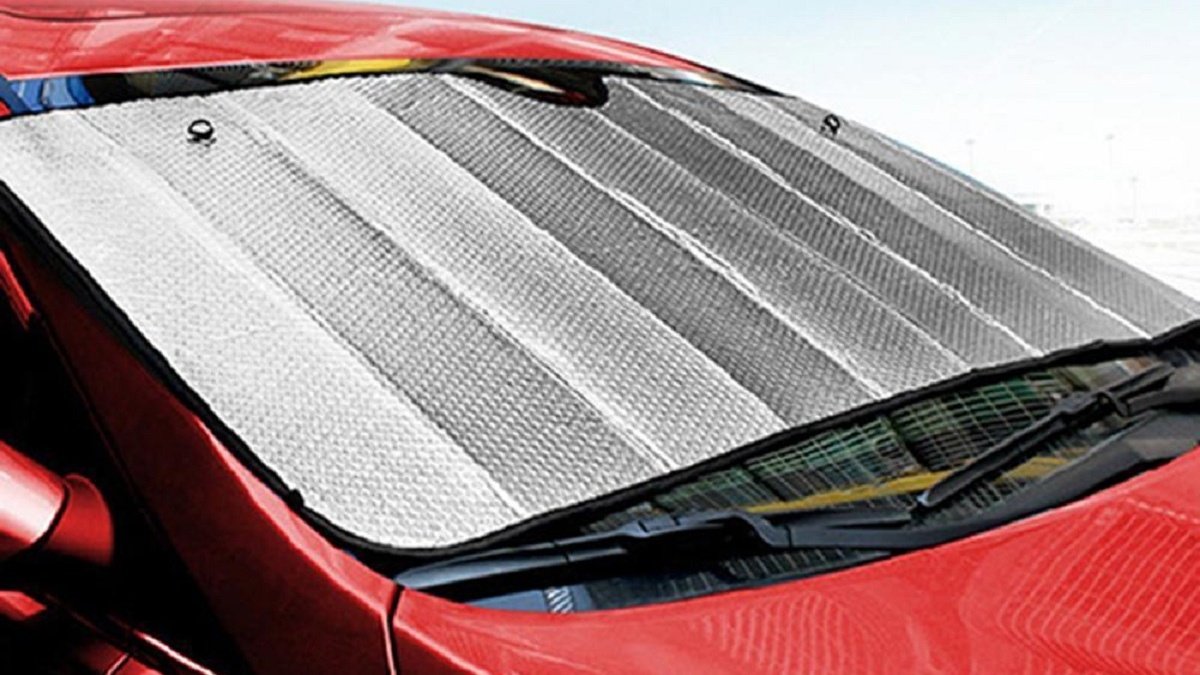 Солнцезащитная шторка для лобового стекла, 1300х600 мм, 180 г