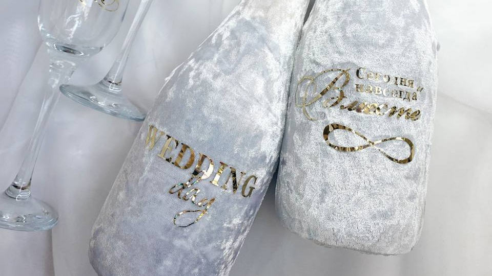 Оформление свадебных бутылок: как украсить шампанское, идеи и фото